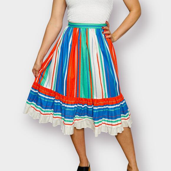 70s Fashion in Parts by Cynthia Howe Striped skirt‎ - Picture 2 of 4